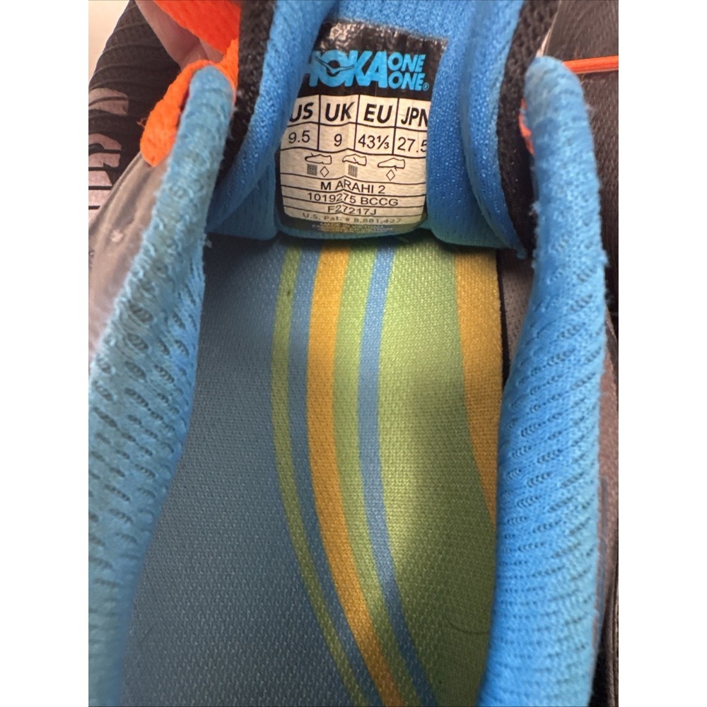 Hoka One One Arahi 2 Men's Size 9.5 Blue‎ Running Shoes Gym Outdoor Gorpcore GUC - Picture 5 of 7
